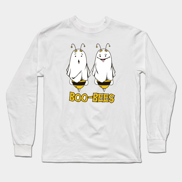 Ghostly Buzzers: Boo Bees Costume Long Sleeve T-Shirt by Life2LiveDesign